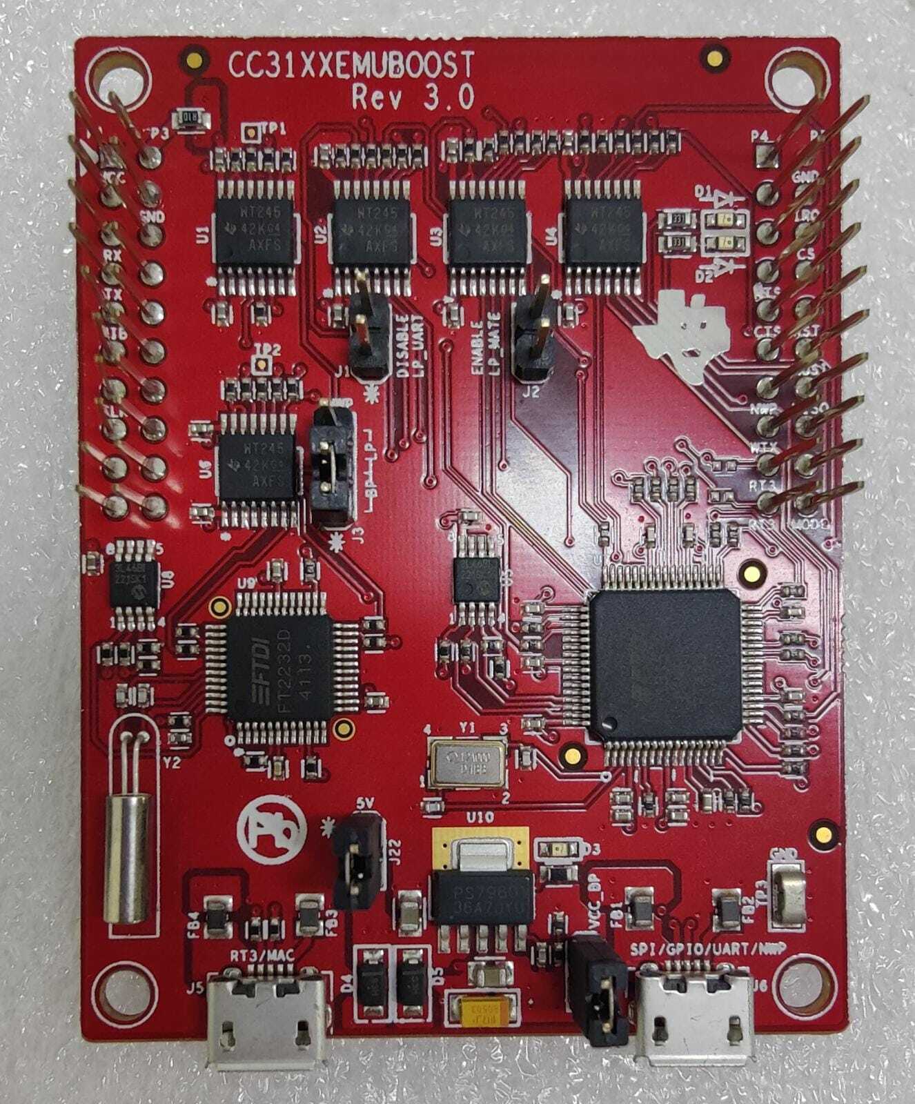 Texas Instruments CC31XXEMUBOOST Rev 3.0 With CC3100BOOST Rev 3.3 Board