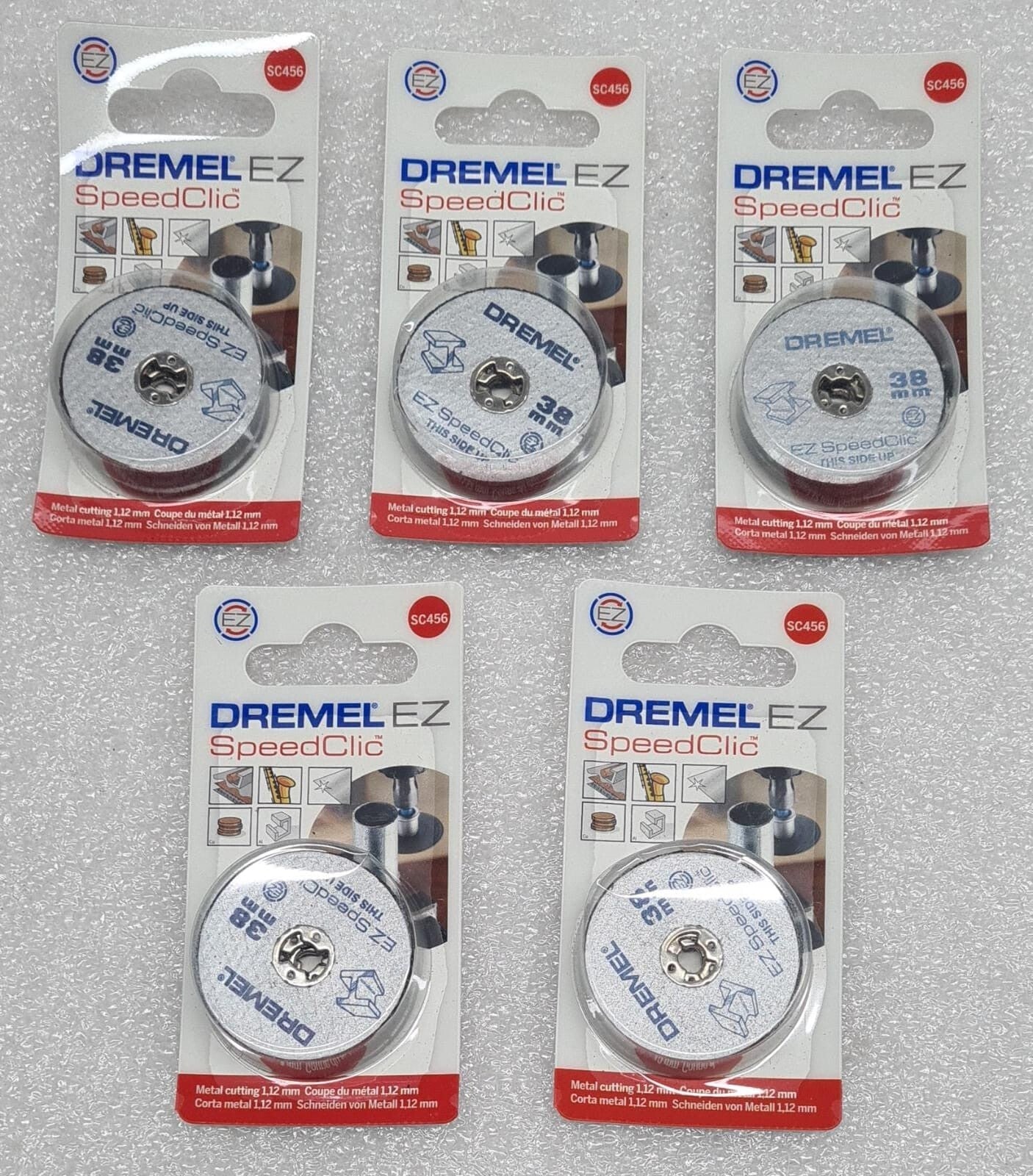 [LOT 5] NEW - DREMEL EZ SC456 SpeedClic Metal Cutting 2615S456JC Kit 5x Discs