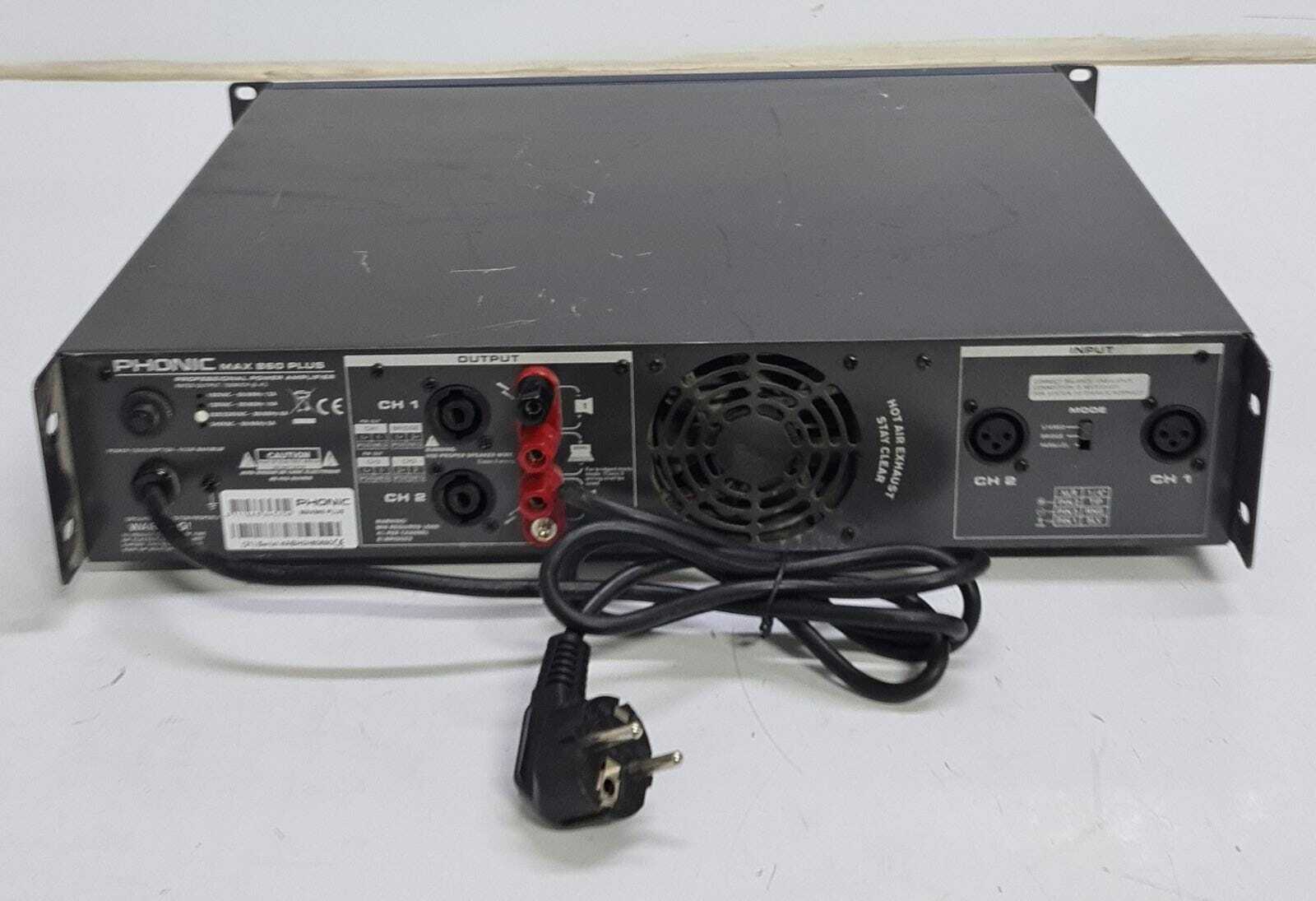 PHONIC MAX 860 Plus Professional Power Amplifier 2 Channel