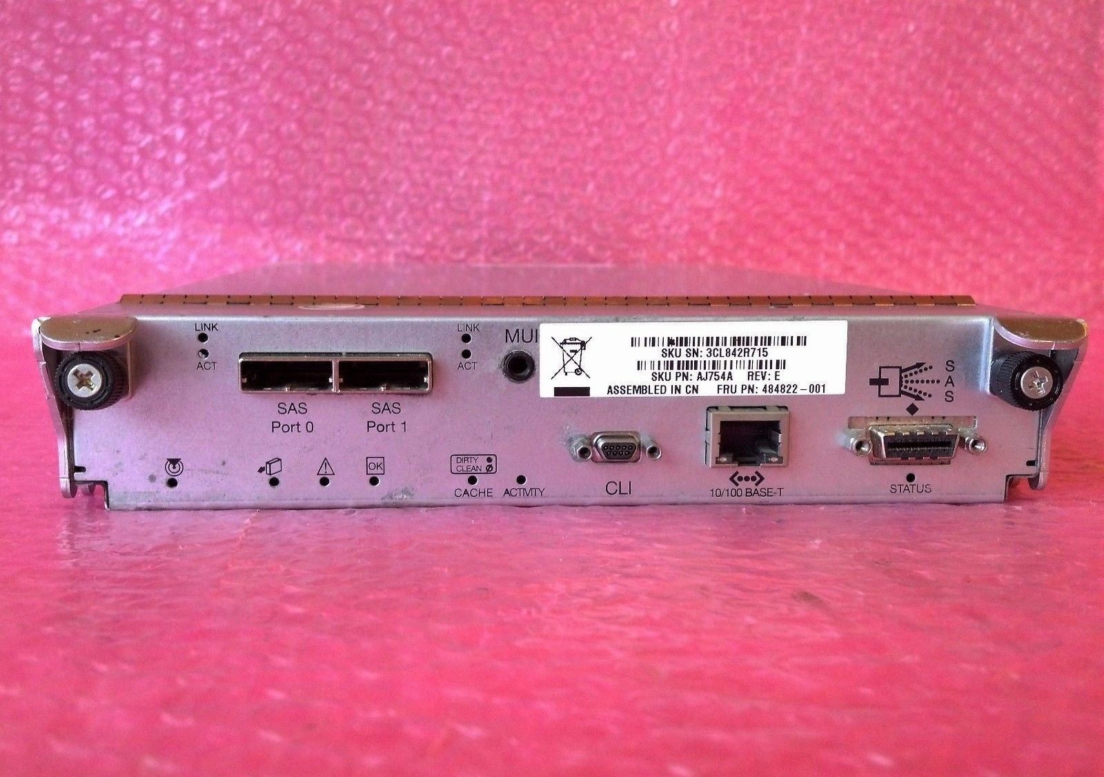 Hewlett Packard HP 484822 001 MSA2012 SAS Controller AJ754A