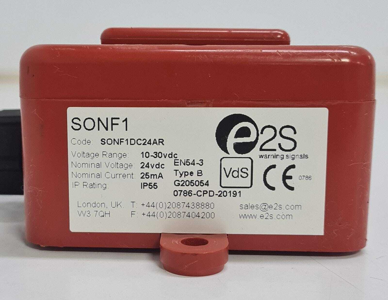 e2s Warning Signal SONF1 Red Alarm Siren G205054 0786-CPD-20191 CA254-00771