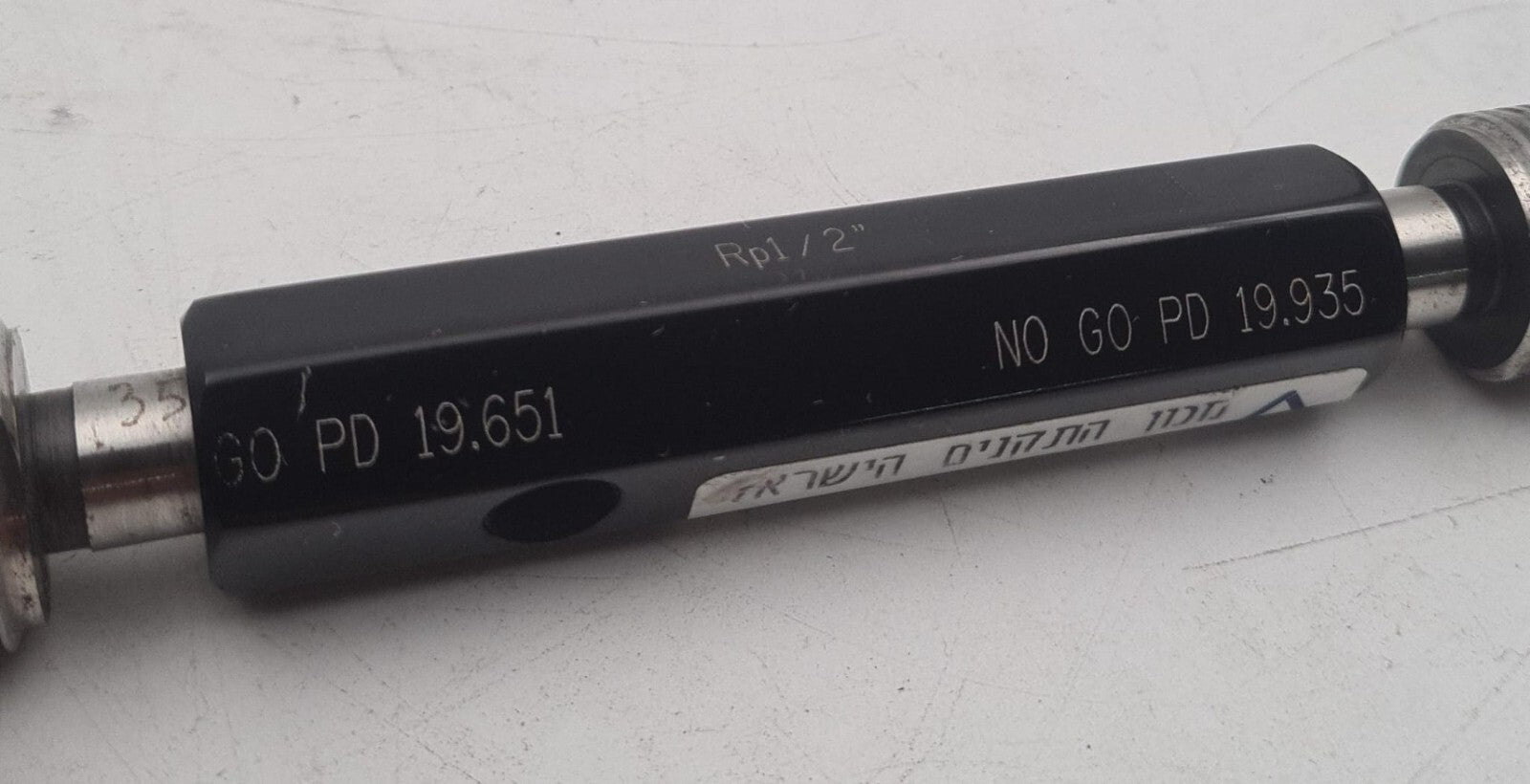 THREADMASTER Rp1/2" GO NO GO PD 19.651 19.935 Thread Plug Gage Inspection Tool
