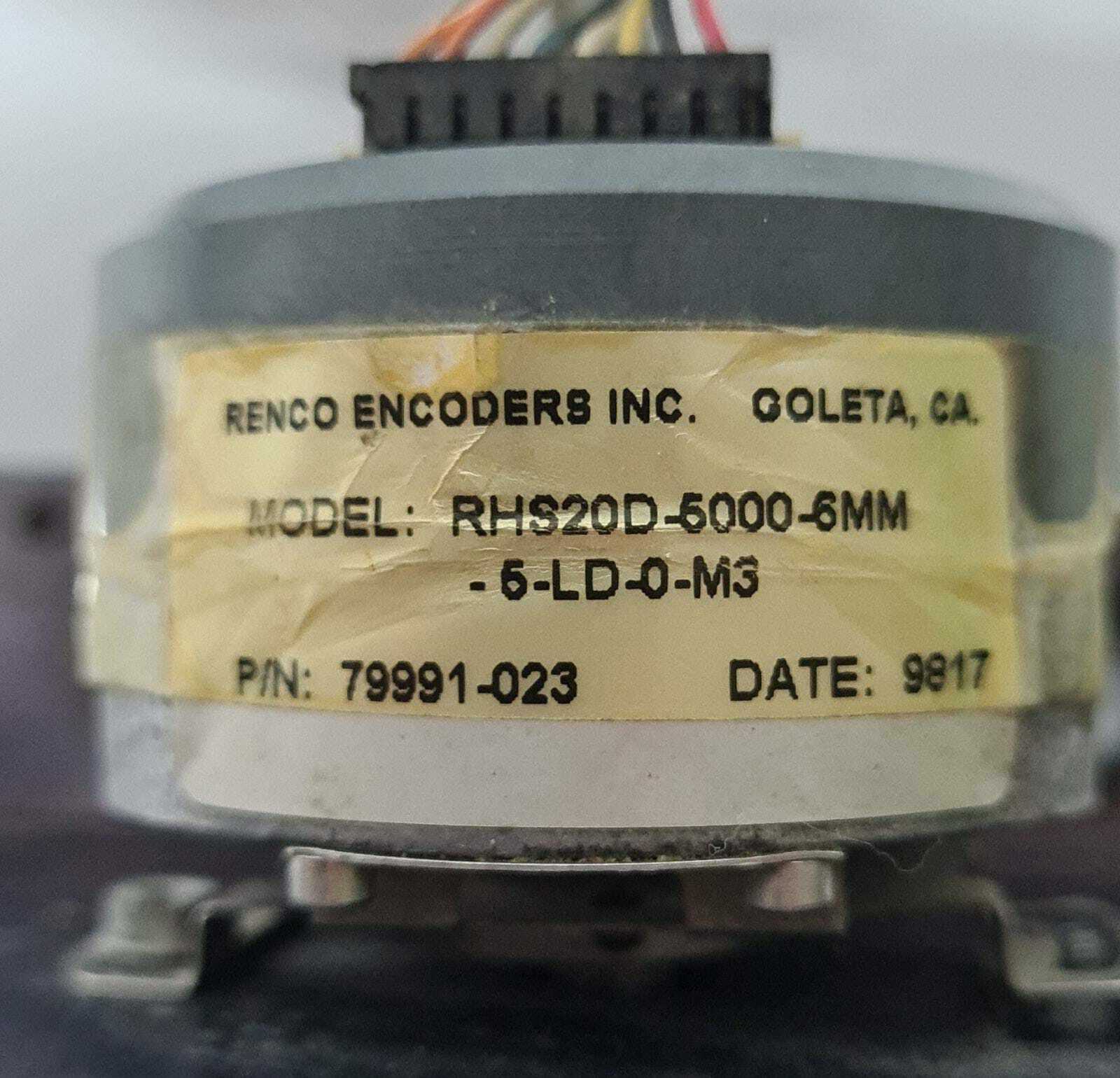 RENCO ENCODERS RHS20D- 5000- 6MM- 5- LD- 0- M3 W/ HEDL- 5645 S12 Rotary Encoder