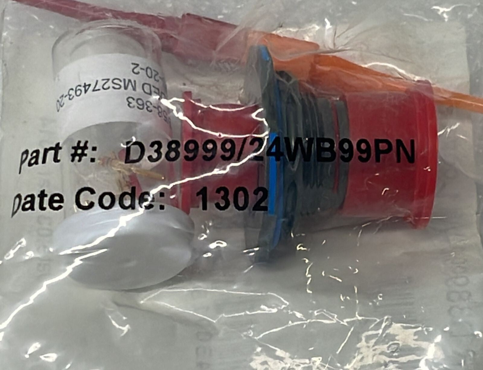 [LOT OF 6] Amphenol D38999/24WB99PN MIL SPEC Connector