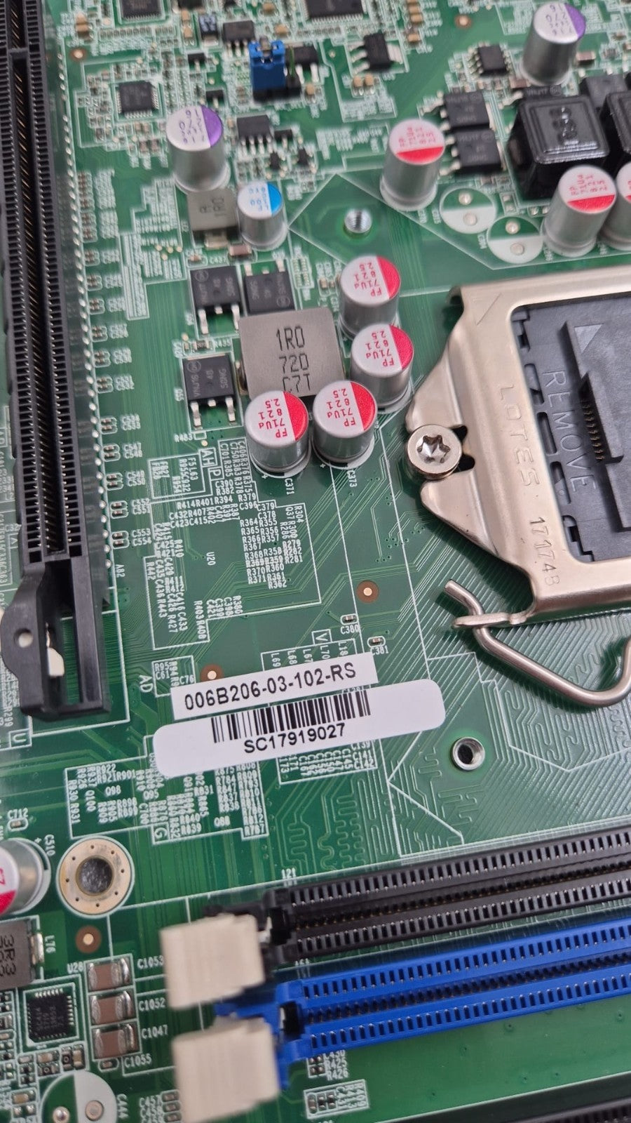 IEI IMBA-Q770-R10-EDC CPU socket and chipset area