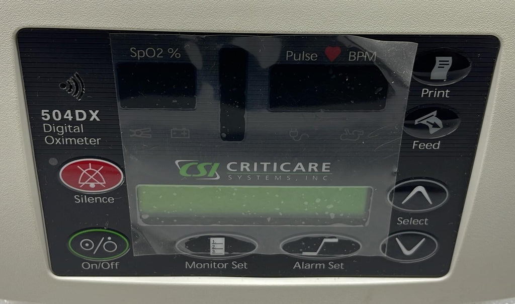 CSI Criticare Systems 504DX Digital Oximeter Monitor W/ 934-10DN Finger Sensor