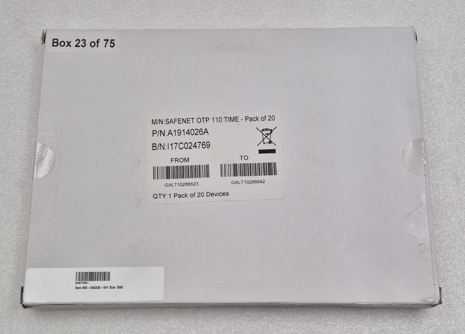 [PACK 20 DEVICES] NEW - Gemalto SAFENET OTP 110 One Time Password Hardware Token