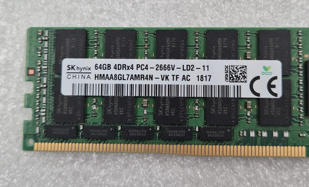 SK Hynix 64GB 4DRx4 PC4-2666V HMAA8GL7AMR4N-VK Server Memory RAM LENOVO 01DE975