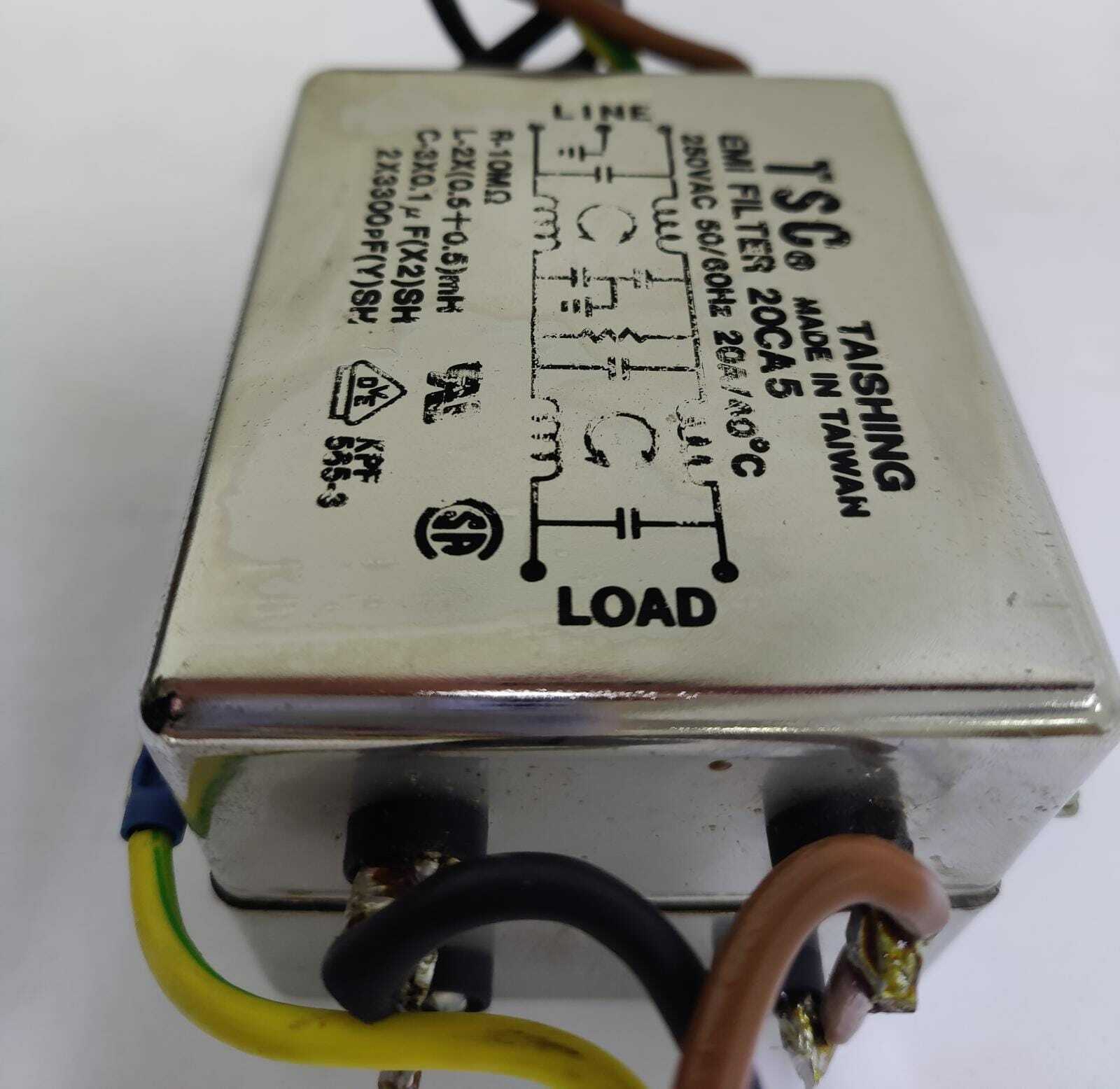 [LOT OF 2] TSC EMI FILTER TAISHING 20CA5 250V 50/60Hz 20A