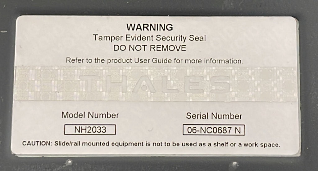 THALES CIPHER nShield Connect 500 NH2033 Manager Network Hardware Security
