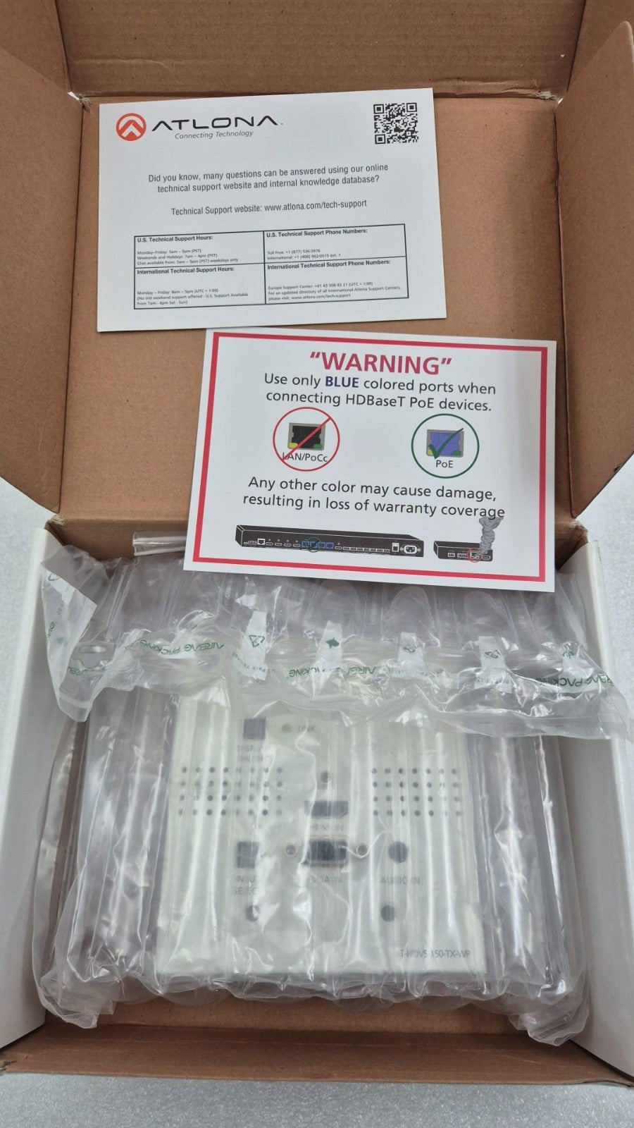 NEW - ATLONA AT-HDVS-150-TX-WP HDMI/VGA to HDBaseT Wall Plate Switcher