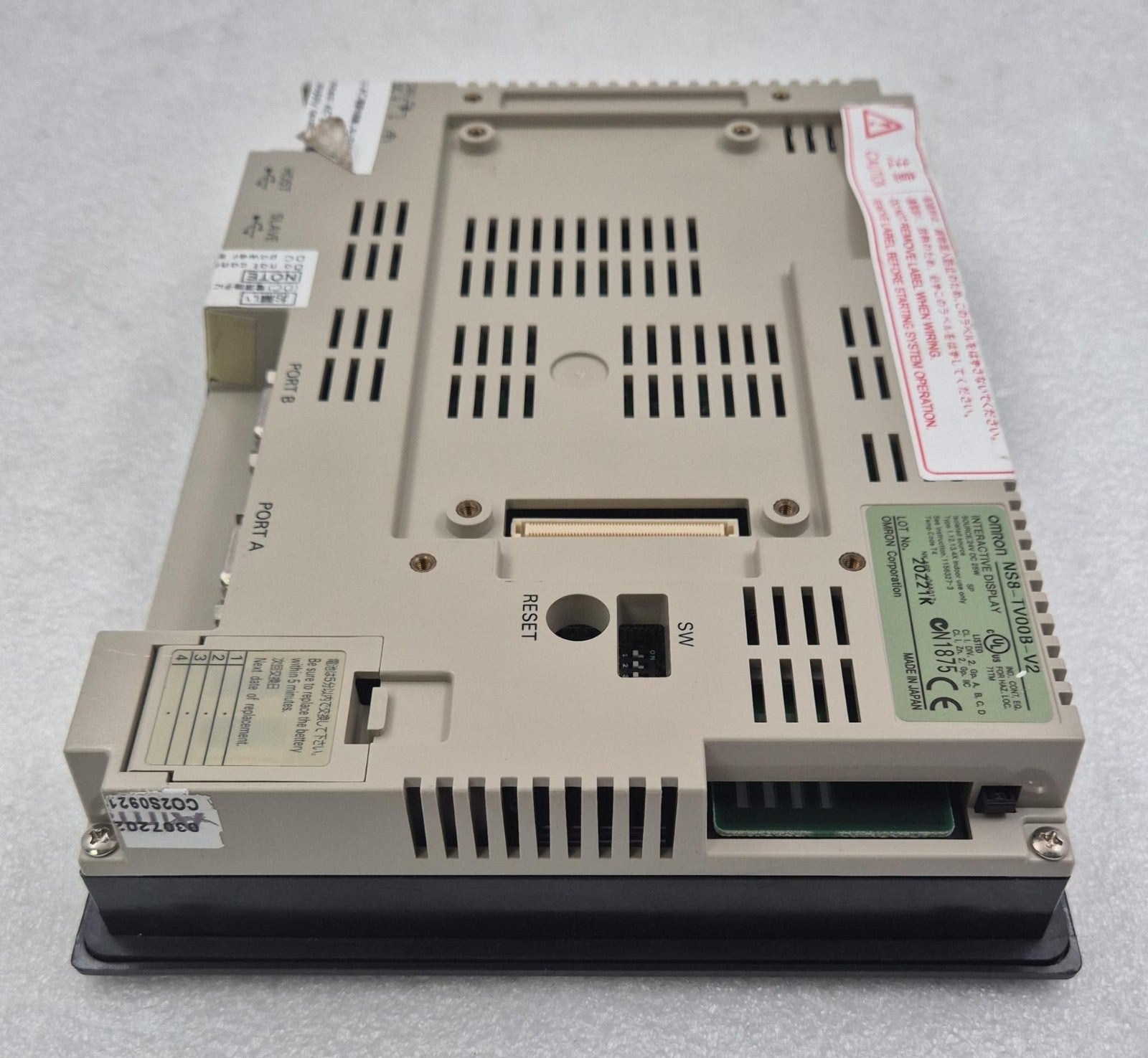 OMRON NS8-TV00B-V2 Interactive Display 8" TFT Touch Screen HMI Module -FOR PARTS