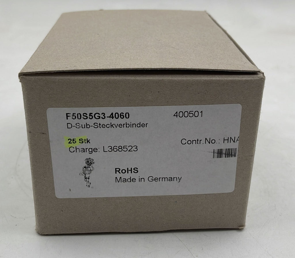 [LOT OF 25] NEW - Molex D-SUB F50S5G3-4060 Connector DD-50 173109-0195