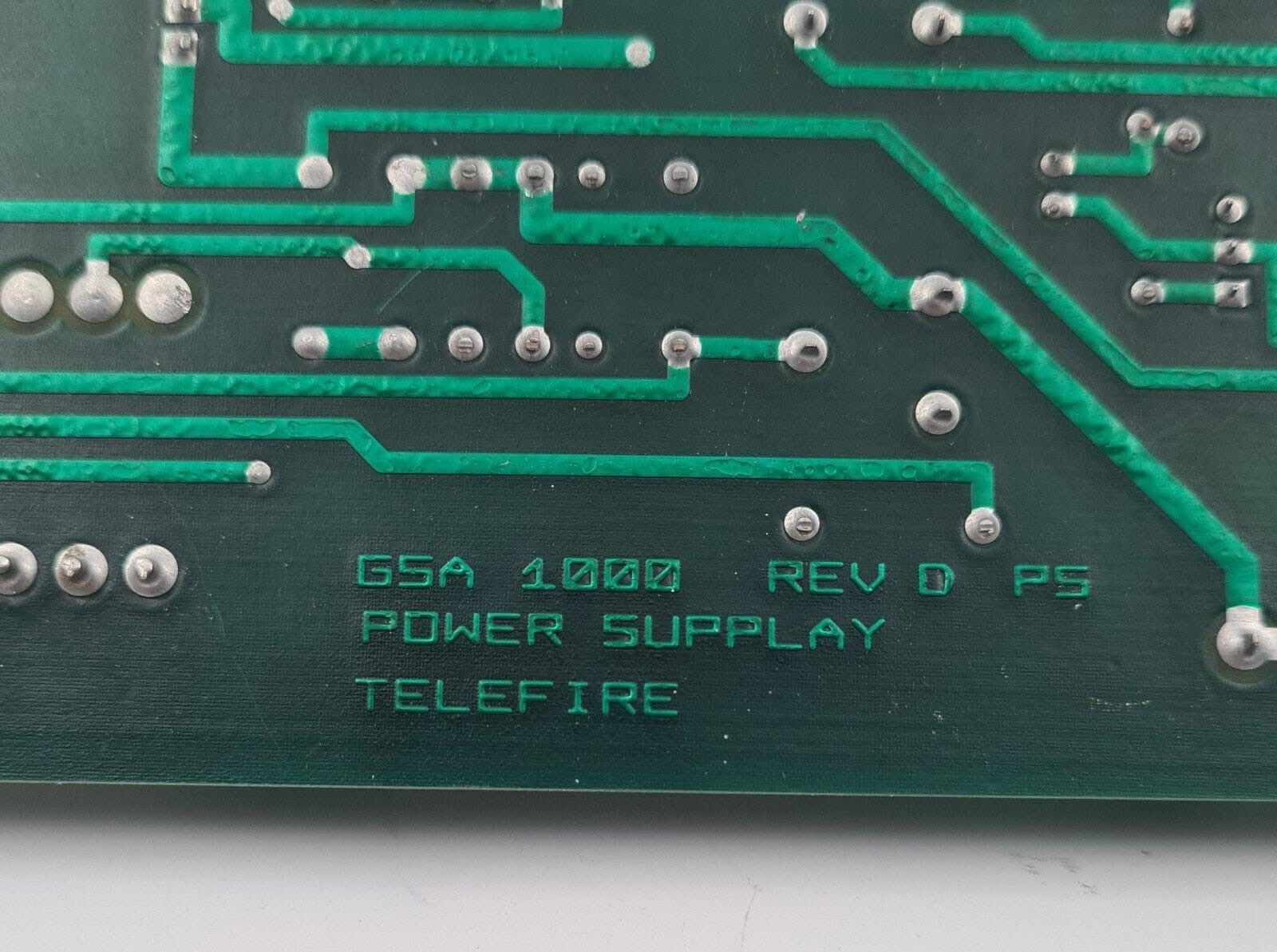 TELEFIRE GSA 1000 REV D CS Power Supply Board to Fire Alarm