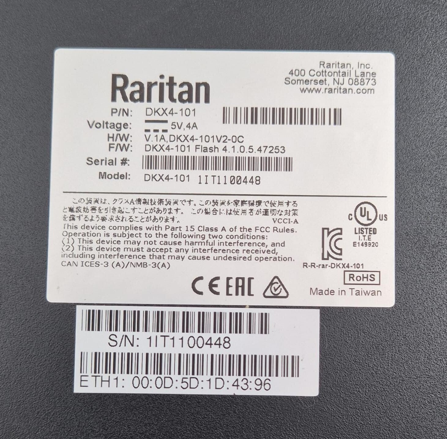 Raritan Dominion DKX4-101 (V. 1A) Ultra High Performance 4K KVM Over IP Switch