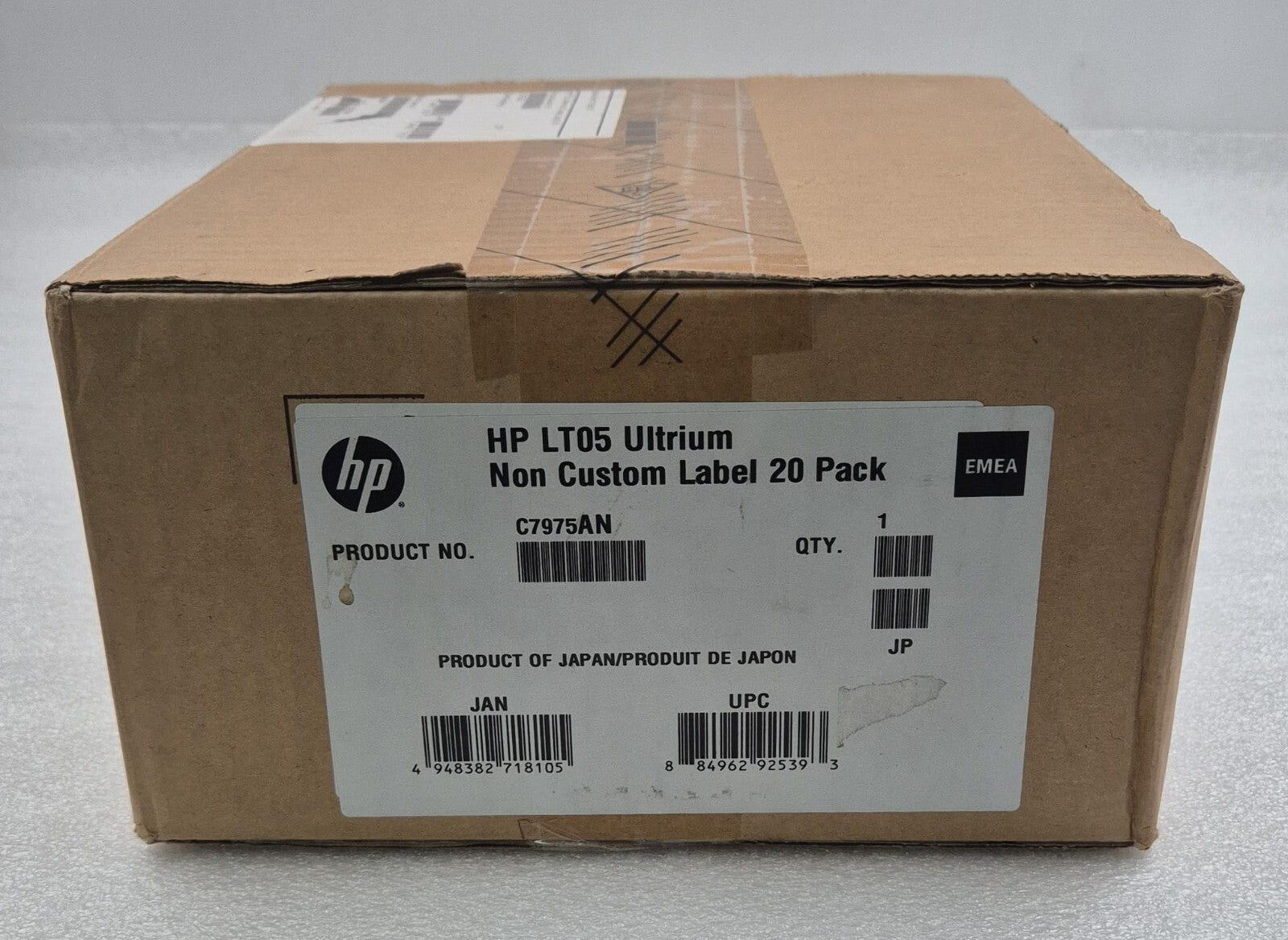 [20-Pack] NEW - HP C7975AN 3TB RW Data Tape Cartridge Ultrium LTO5 Non Custom