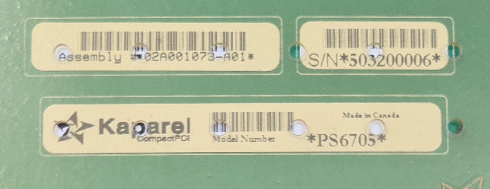 Kaparel PS6705 04A000284-A01 Circuit Board Module Assembly 02A001073-A01