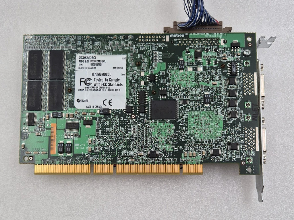 Matrox HELIOS XCL/ODYSSEY XCL 7108-01 073M2MDBCL W/ Camera Link 7120_00 Adapter