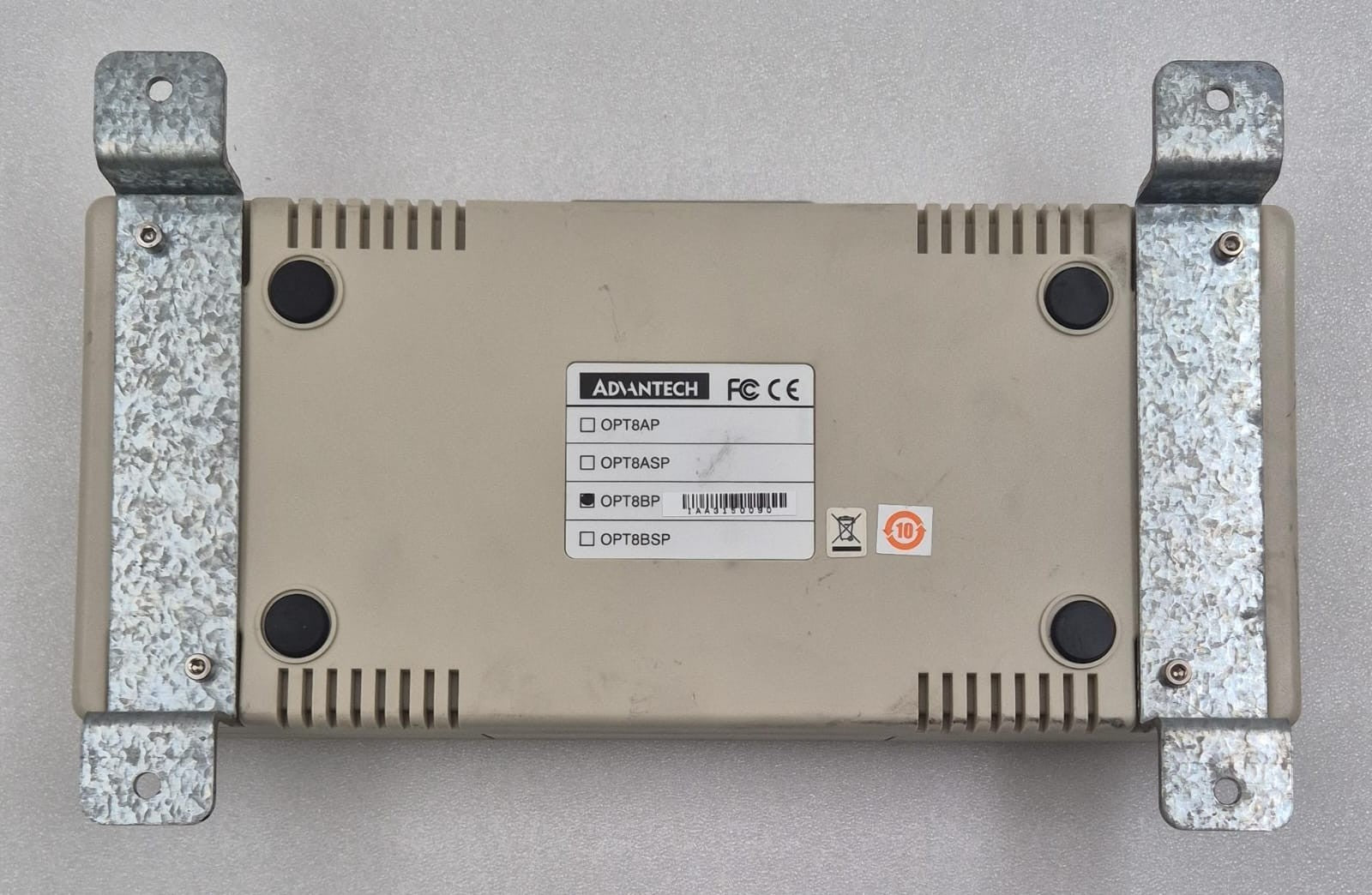 ADVANTECH OPT8BP bottom housing and mounting brackets view