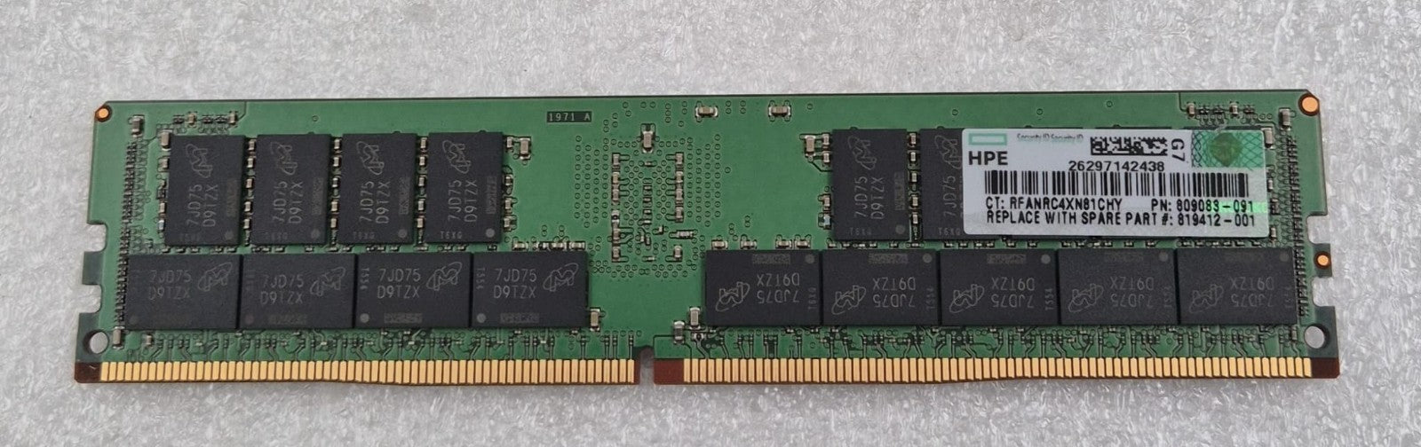[LOT 4 PCS] MICRON 32GB 2RX4 PC4-2400T MTA36ASF4G72PZ-2G3D1SI Memory RAM -HPE