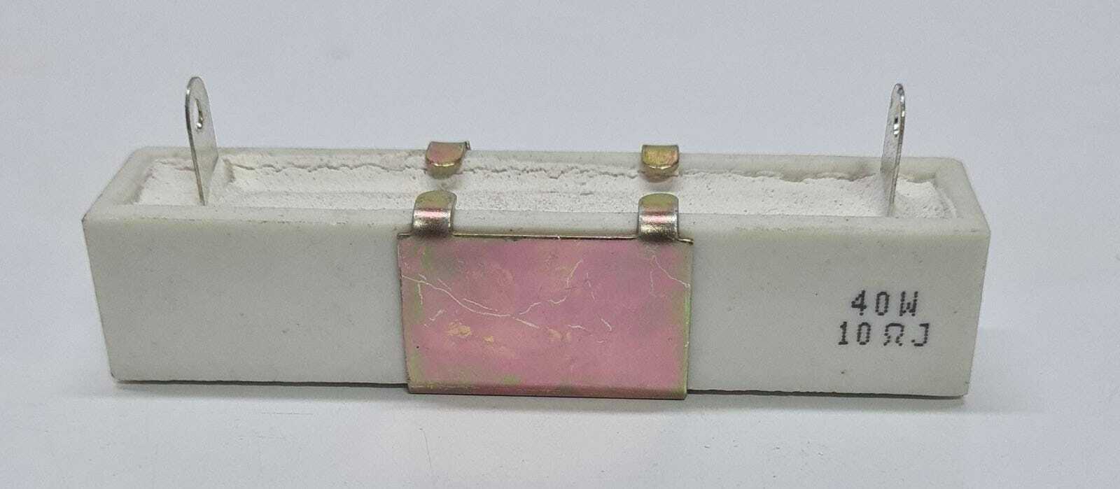 [LOT OF 4 PCS] RES CHAS MNT 40W 10-OHM J Ceramic Power Resistor 90X20X20 mm