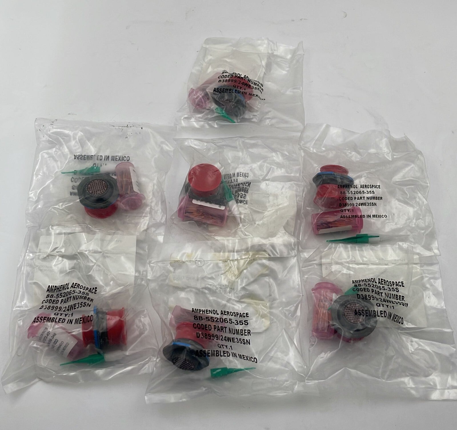 [LOT 7] NEW - Amphenol D38999/24WE35SN Circular MIL Spec Connector 88-552065-35S