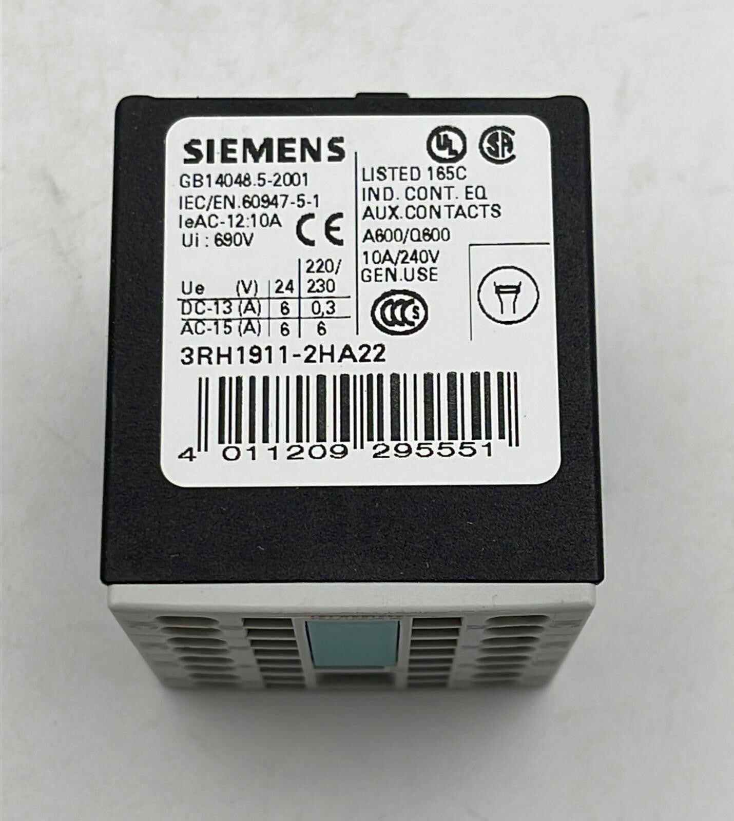 [LOT OF 7] Siemens 3RH1911-2HA22 Auxiliary switch block 2NO + 2NC