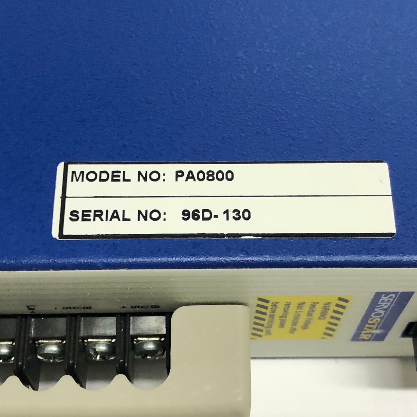 Kollmorgen Motion Technologies Group PA0800 Servostar Power Supply Input 2.4 kva