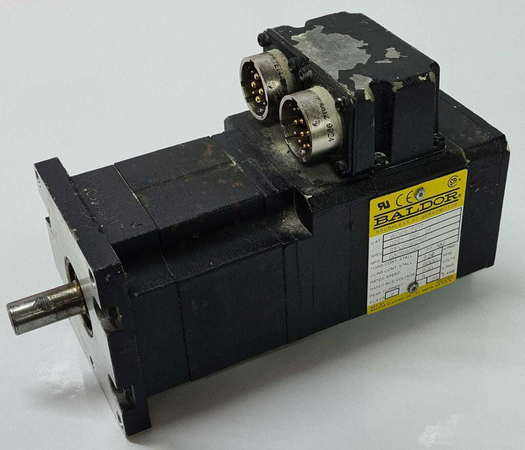 BALDOR BRUSHLESS AC SERVOMOTOR WO69/ 2217 200V 6000RPM 0.77Nm