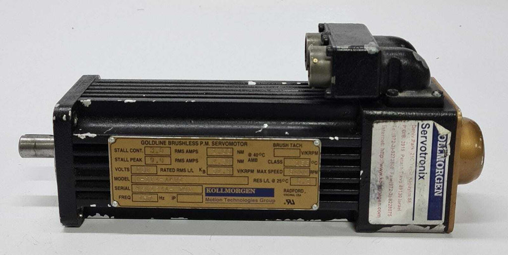 Kollmorgen B-104-A-21 Goldline Brushless P.M. Servomotor Servo Motor 5600Rpm
