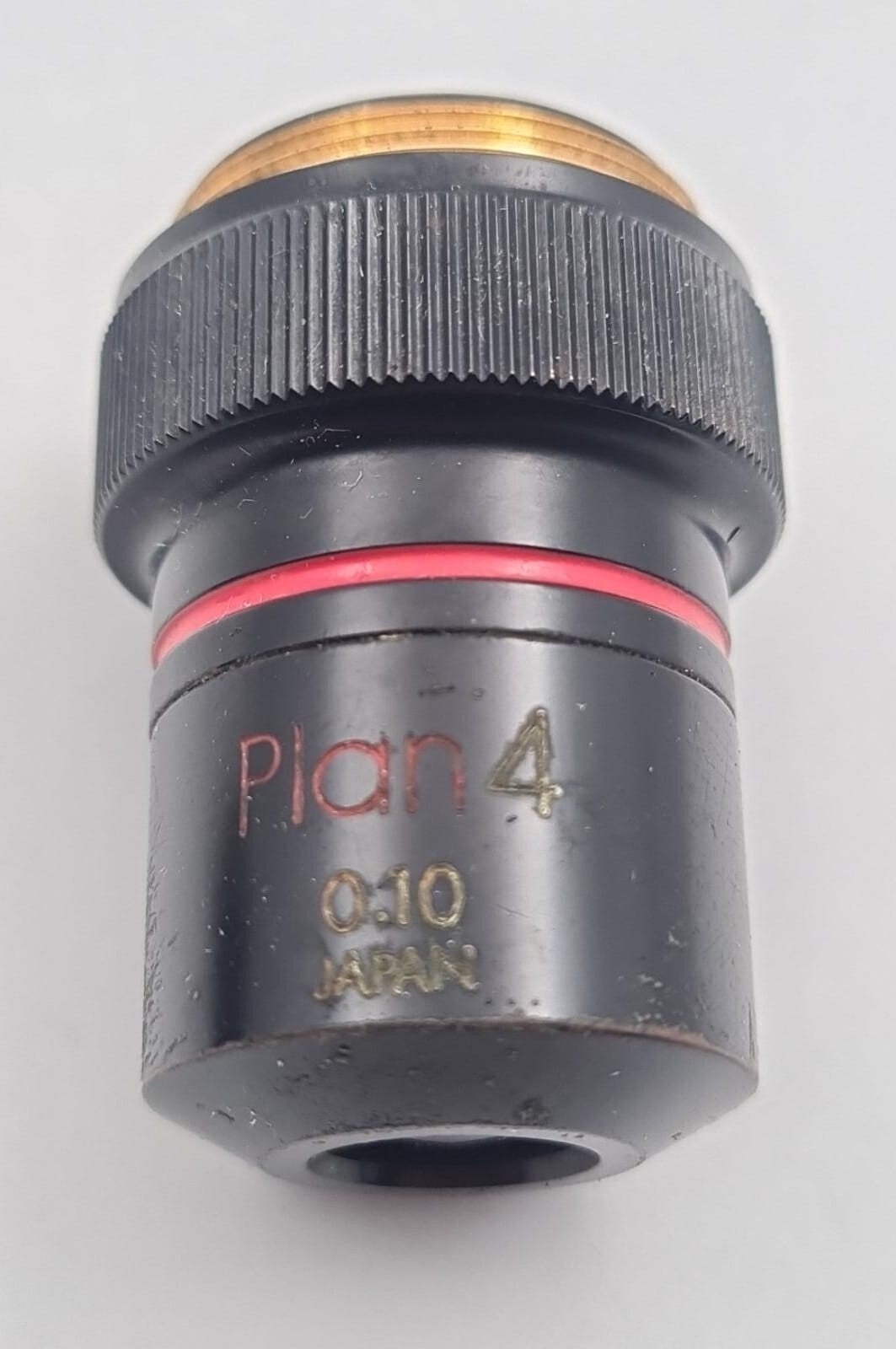 Olympus microscope objective lens rear thread mount view