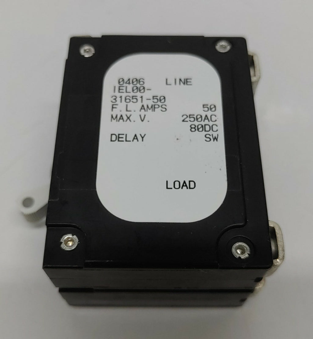 Airpax SP Circuit Breaker IEL00-31651-50 F.L.AMPS 50 LINE 0406