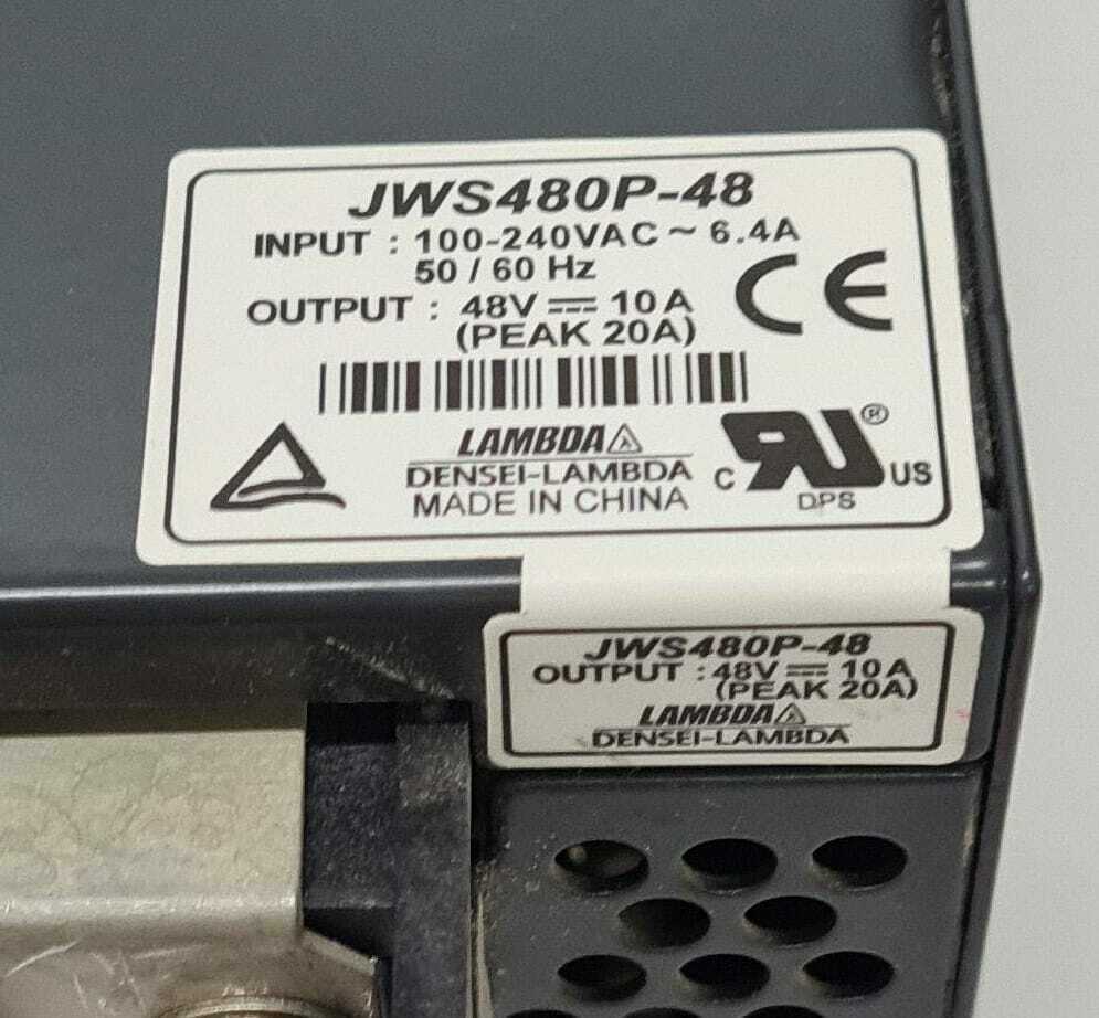 LAMBDA JWS480P-48 48V 10A Switching Power Supply
