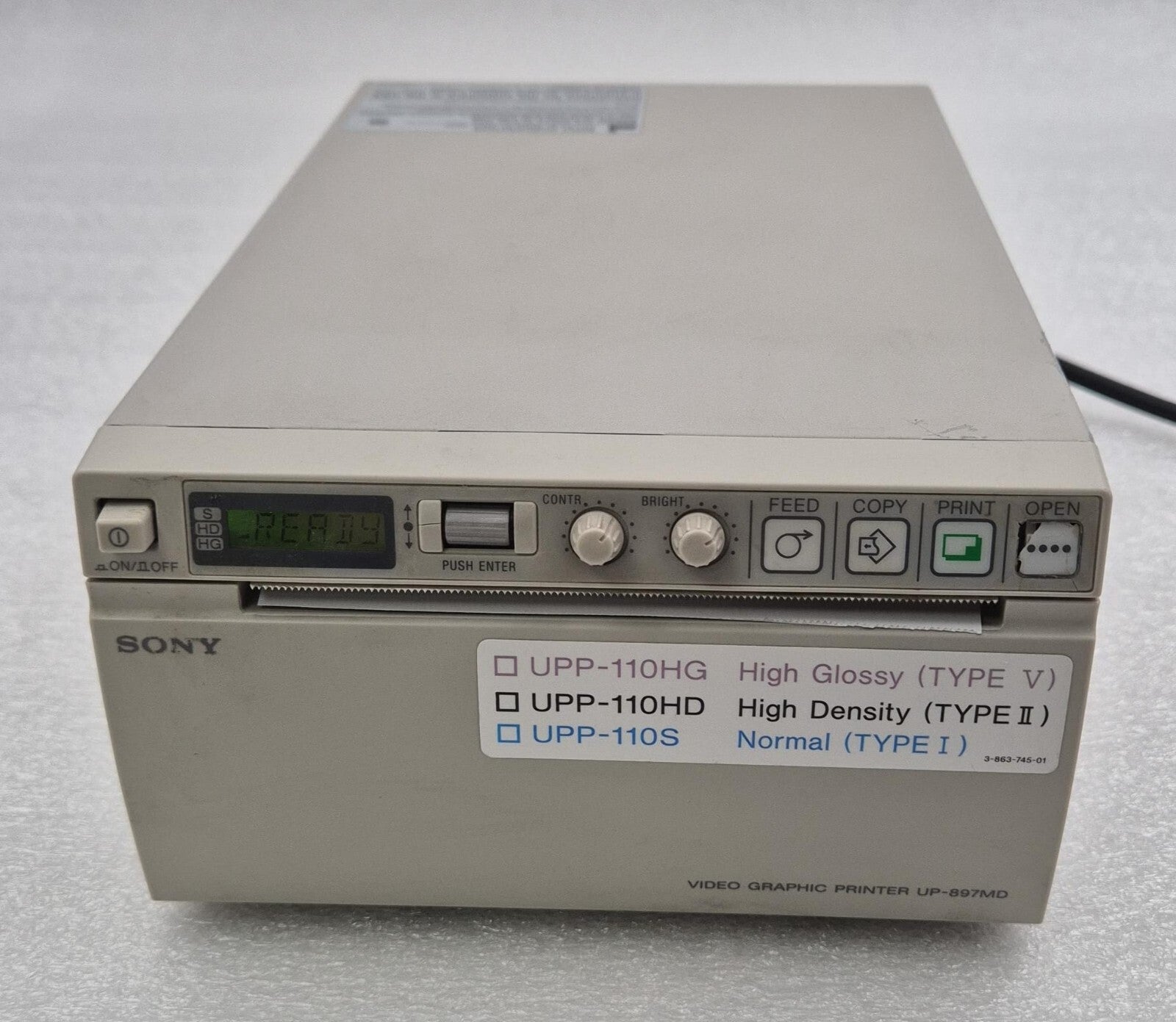 SONY UP-897MD thermal video graphic printer ultrasound medical device