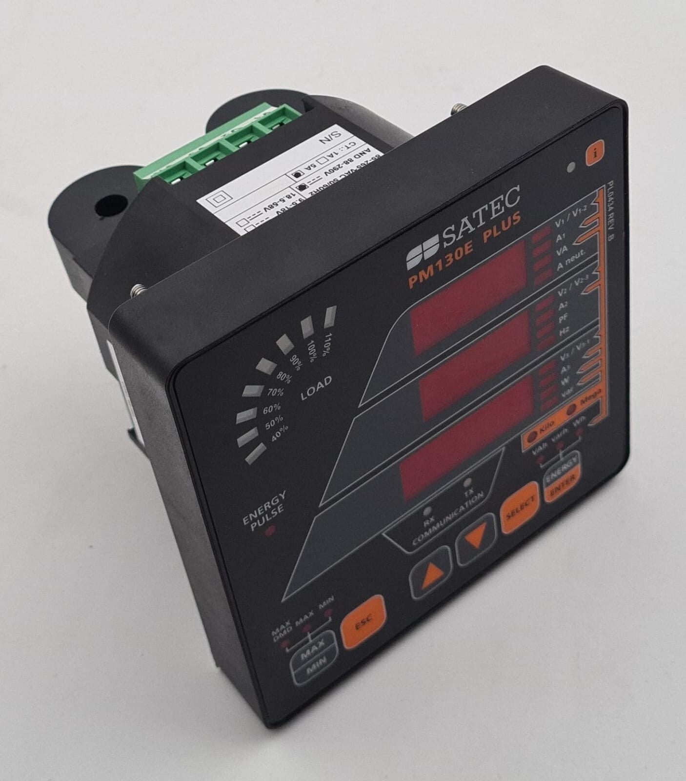 NEW - SATEC PM130E PLUS Multi-functional Power Meter W/ SSD DIOS-13X.1