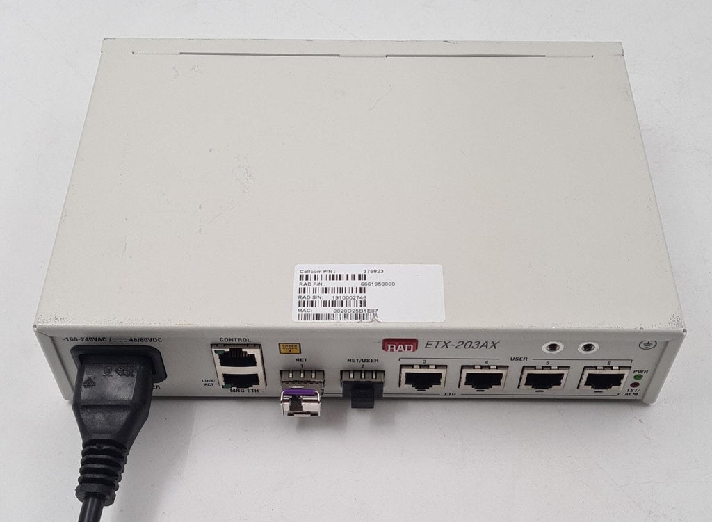 RAD ETX-203AX CELLCOM/H/GE/2SFP/4UTP 376823 Switch Module