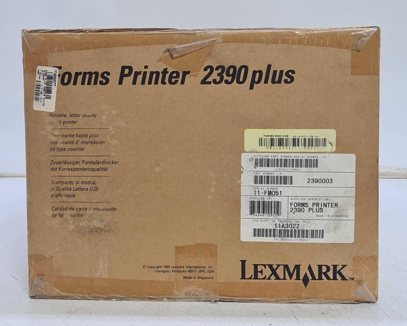 NEW - LEXMARK FORMS PRINTER 2390 PLUS 300CPS DOTPR DOT MATRIX SP 110V