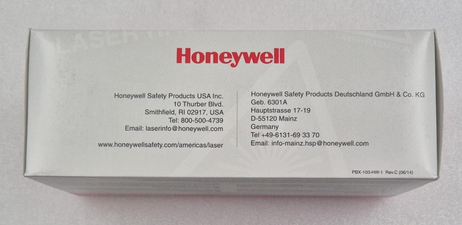 Honeywell YAG laser safety glasses complete set overview