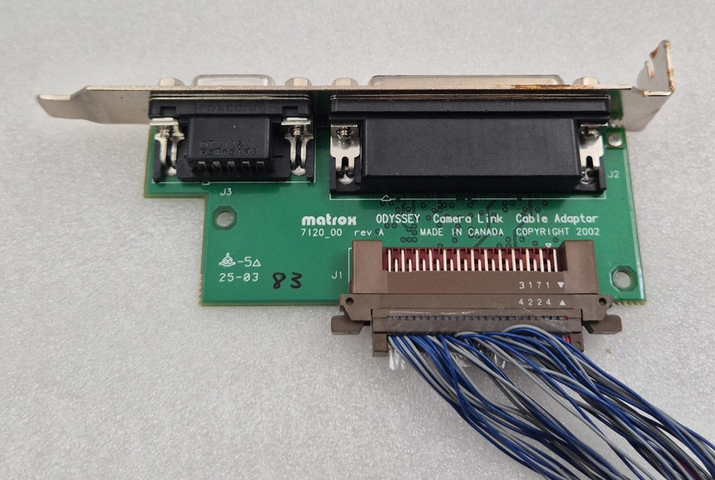 Matrox HELIOS XCL/ODYSSEY XCL 7108-01 073M2MDBCL W/ Camera Link 7120_00 Adapter