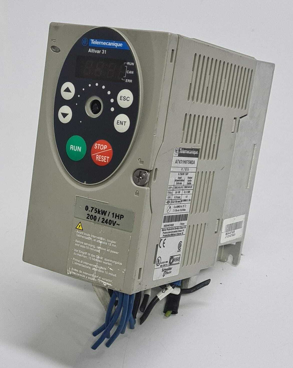 Telemecanique Altivar 31 ATV31H075M2A 0.75kW 1HP - FOR PARTS