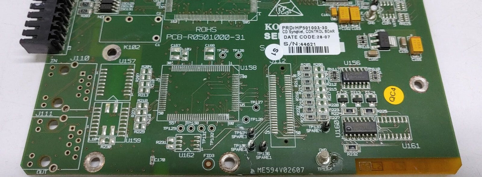 KOLLMORGAN SERVOTRONIX CDSyncNet, CONTROL BOARD PRDrHP501003-30
