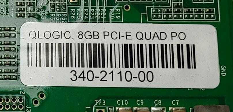 QLogic QLE2564 Quad Port FC HBA PCI-E 4 Port + 4x 8Gb Transceivers Fiber Channel