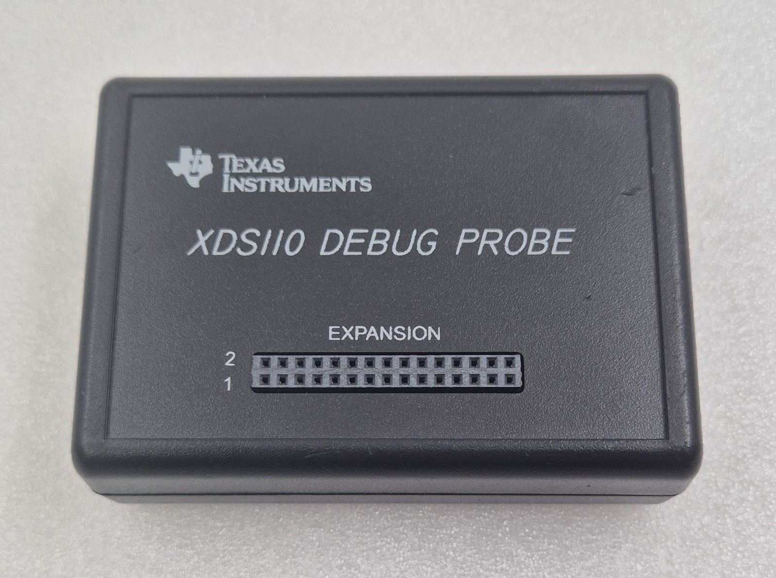 Texas Instruments XDS110 debug probe front view