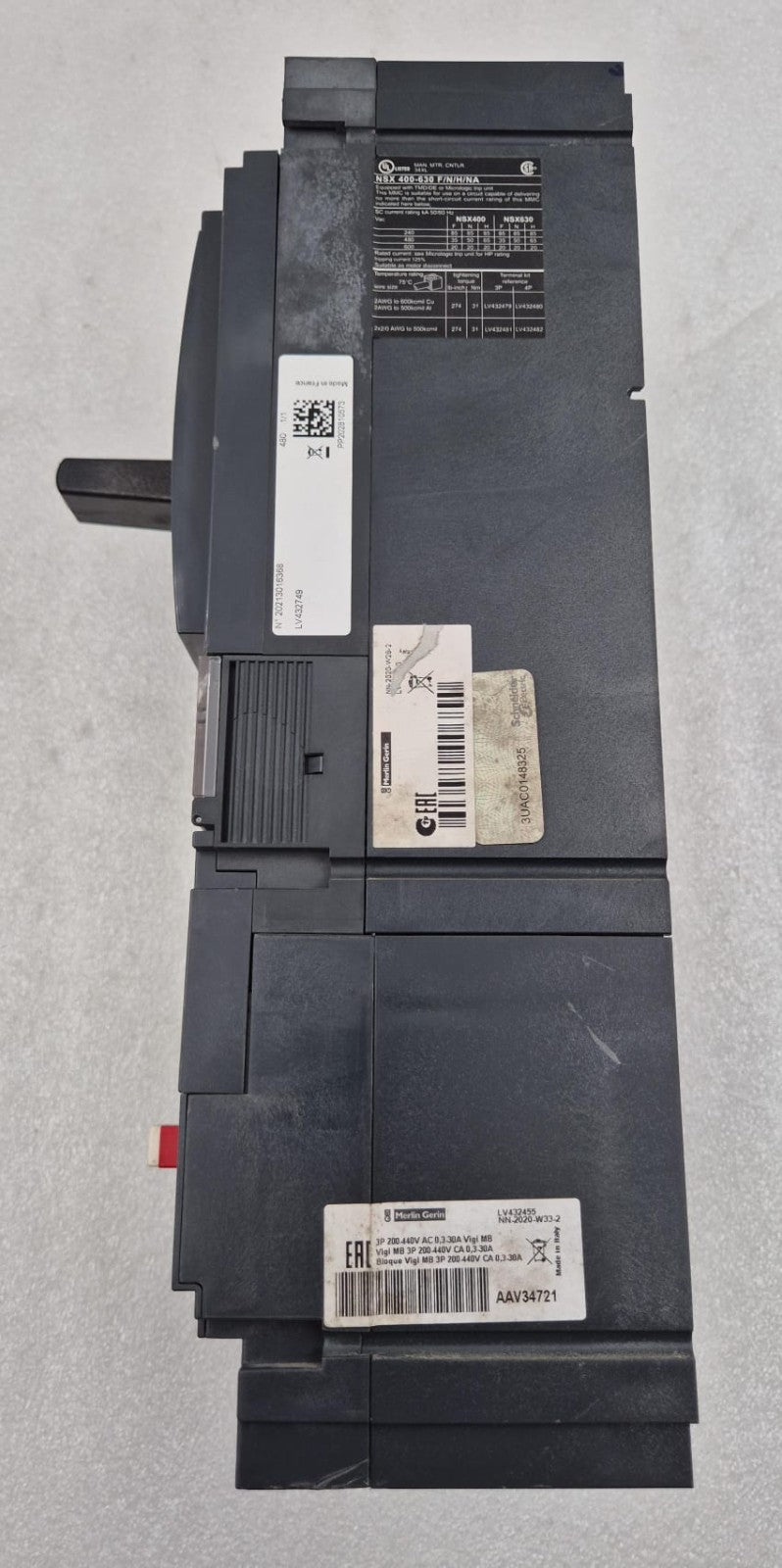 Schneider Electric Compact NSX 400N 800V Circuit Breaker Micrologic W/ Vigi 630