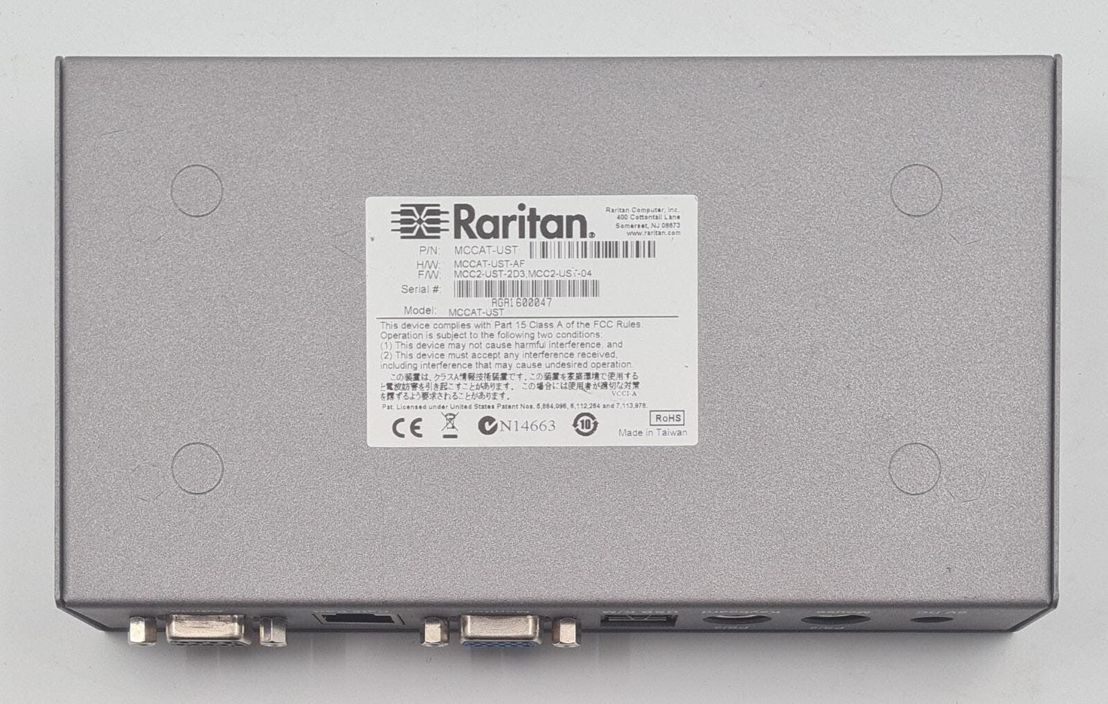 Raritan MCCAT-UST MasterConsole CAT User Station for 2nd User Extension
