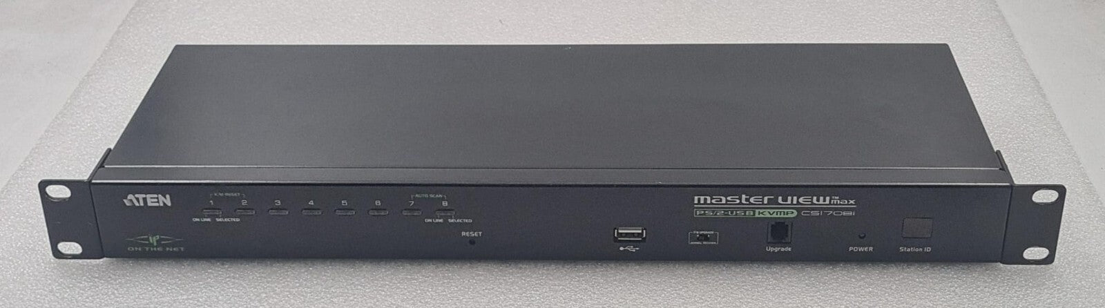ATEN MASTER VIEW 8-PORT PS/2-USB KVM ip on the NET CS1708i KVMP Switch **AS-IS**