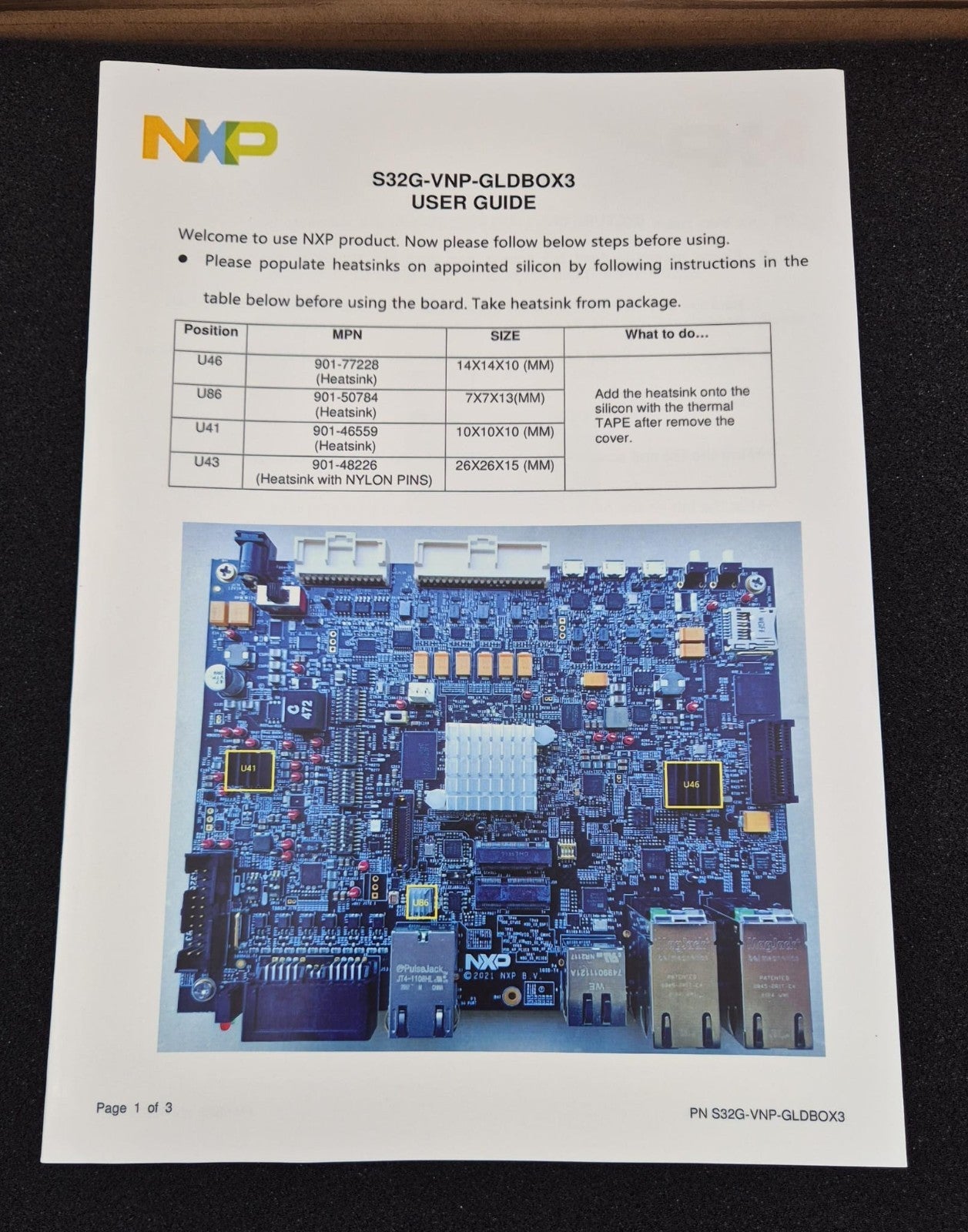 *NEW* NXP S32G-VNP-GLDBOX3 Development Platform Vehicle Network Processor KIT