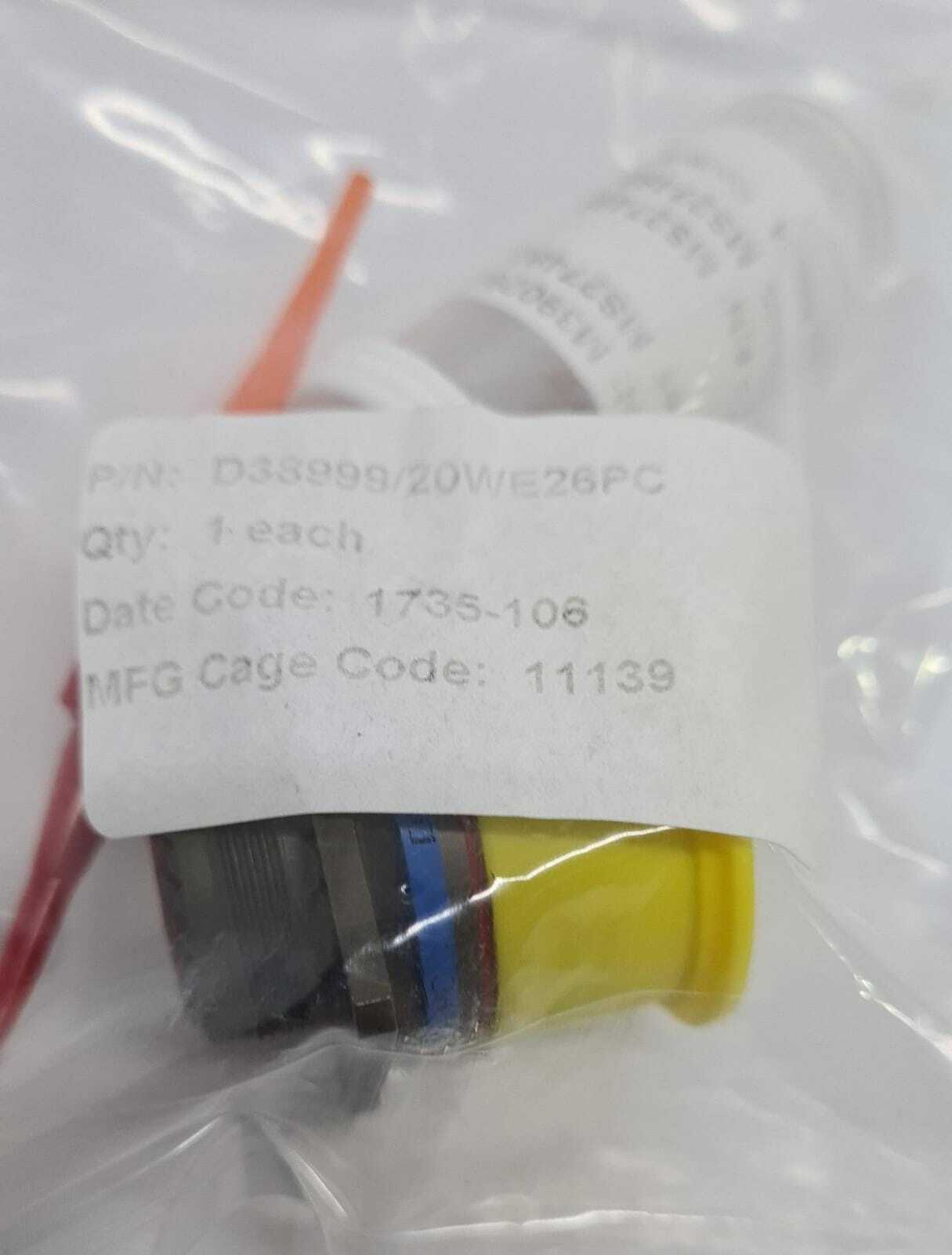 Amphenol Electronic Connector D38999/20WE26PC Circular Mil Spec DTS
