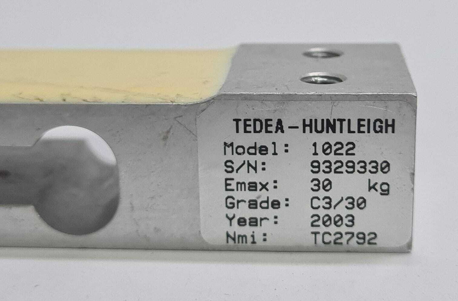 Tedea Huntleigh Model No. 1022 Single Point Load Cell 30 KG