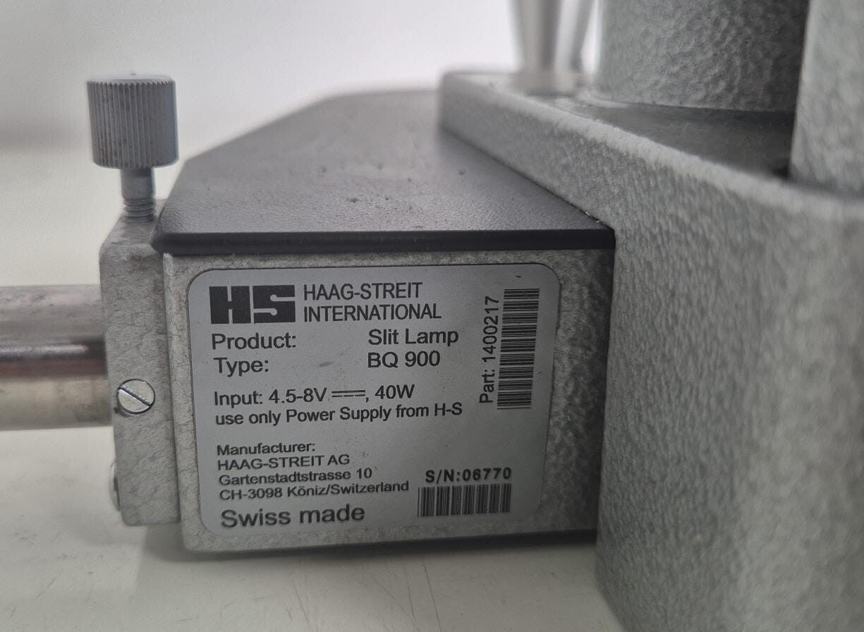 HAAG STREIT BERN Slit Lamp BQ 900 TONOMETER Portable Handheld Microscope *AS-IS*